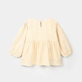 Girls Gauze Embroidered Top Wild Flower - Off White